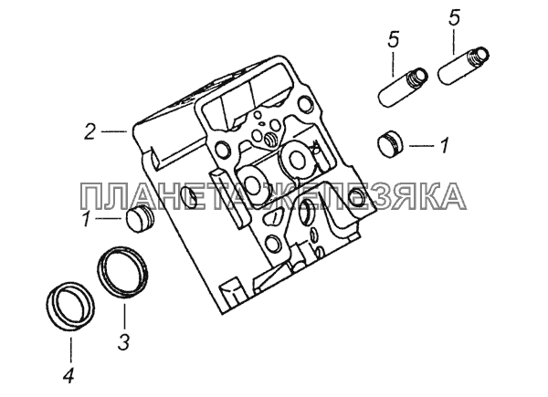 740.30-1003014 Головка цилиндра КамАЗ-6522 (Euro-2, 3)